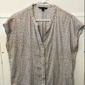 Banana Republic Leopard Print Button Front Blouse — Size M